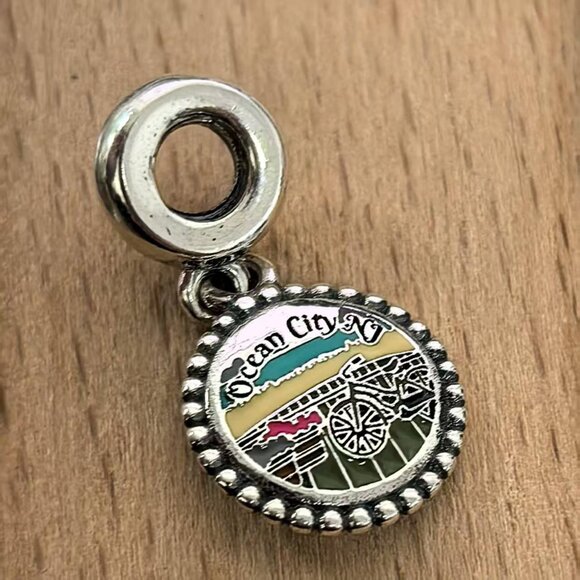Pandora Ocean City Bike Dangle Charm, S925 Silver Bracelets - Picture 3 of 4
